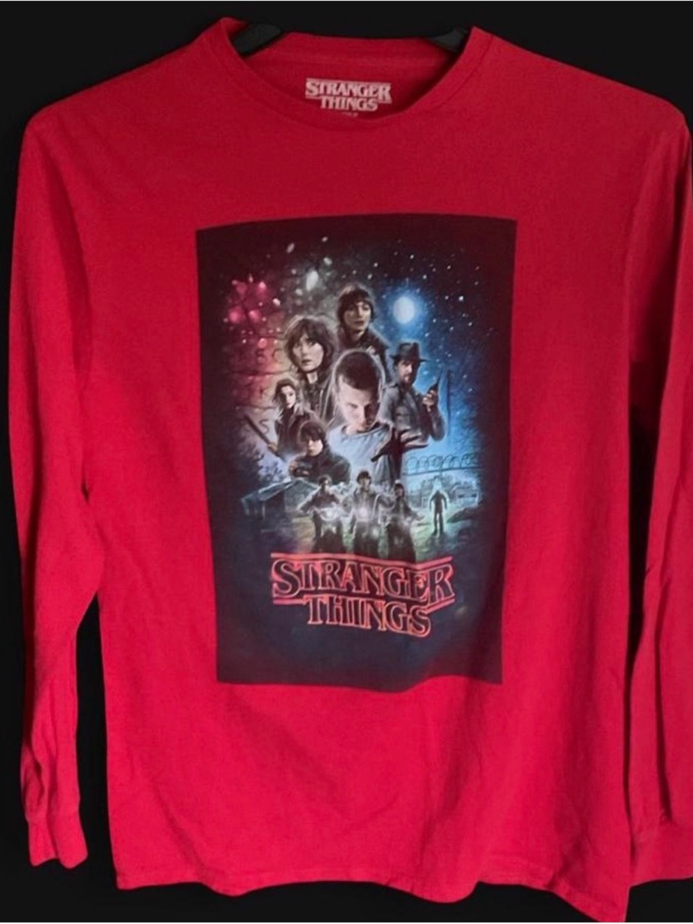 Stranger Things Red Graphic Long-Sleeve Tee